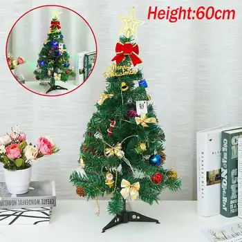 60cm Home Mini Christmas Tree With Light String Small Accessories Bow Bell Pine Cone Gift Christmas Desktop New Year Decoration
60cm Home Mini Christmas Tree With Light String Small Accessories Bow Bell Pine Cone Gift Christmas Desktop New Year Decoration