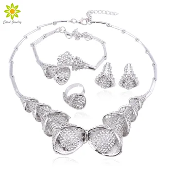 New Dubai Silver Plated Jewelry Sets Fashion Nigerian Wedding African Beads Necklace Earrings Sets Costume Dubai For Women
New Dubai Silver Plated Jewelry Sets Fashion Nigerian Wedding African Beads Necklace Earrings Sets Costume Dubai For Women