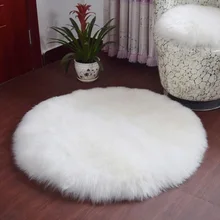 Venda quente macio da pele de carneiro tapete cadeira capa de lã artificial quente peludo tapete quarto tapete almofada de assento pele área tapetes têxtil quente x(China)