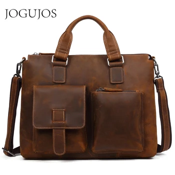 JOGUJOS Luxury Designer Men's Briefcases Genuine Leather Upgrade Crazy Horse Briefcase Male Shoulder Messenger Bag Travel Bag
JOGUJOS Luxury Designer Men's Briefcases Genuine Leather Upgrade Crazy Horse Briefcase Male Shoulder Messenger Bag Travel Bag
