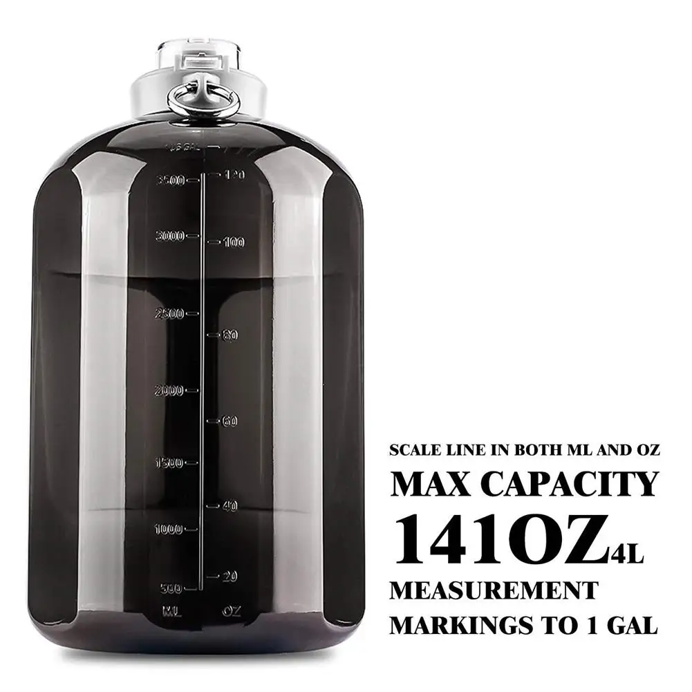 3.78L Large 1 Gallon BPA Free Plastic Big Drink Water Bottle Jug Gourd For Travel Sports Fitness GYM Leakproof With
3.78L Large 1 Gallon BPA Free Plastic Big Drink Water Bottle Jug Gourd For Travel Sports Fitness GYM Leakproof With