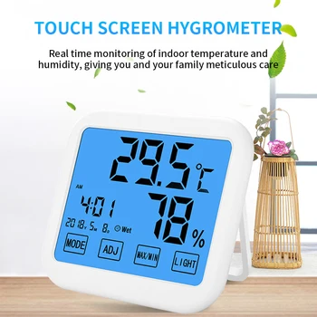 Digital Touch Screen Weather Station Displays Hygrometer Thermometer Indoor Outdoor Sensor Thermo-hygrometer Station New
Digital Touch Screen Weather Station Displays Hygrometer Thermometer Indoor Outdoor Sensor Thermo-hygrometer Station New
