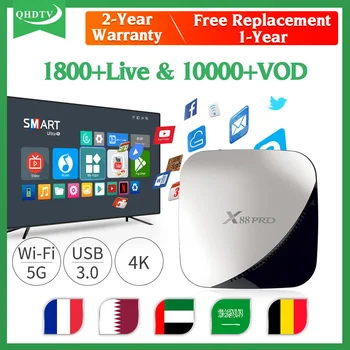 X88 Pro Box IPTV France Arabic Germany Qatar Android 9.0 RK3318 2.4G/5G wifi IPTV Netherlands Arabic Algeria no app included
X88 Pro Box IPTV France Arabic Germany Qatar Android 9.0 RK3318 2.4G/5G wifi IPTV Netherlands Arabic Algeria no app included