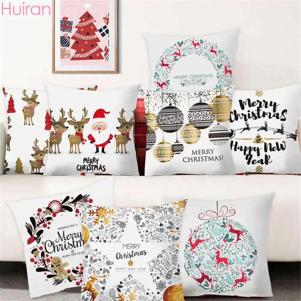 huiran chistmas pillow merry christmas decoration for home