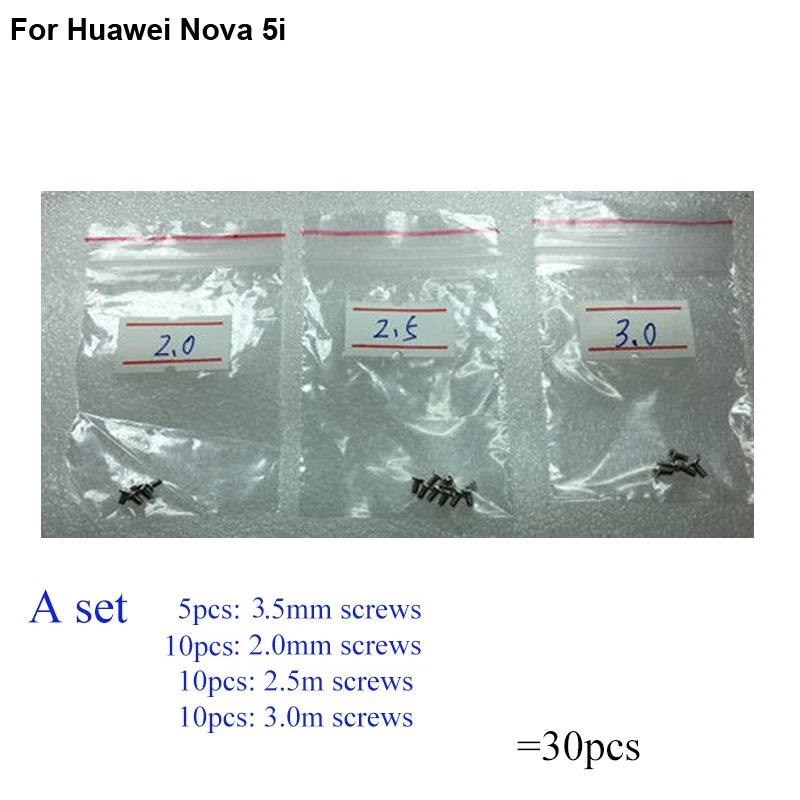 

30PCS a set Silver Screw For Huawei Nova 5i 5 i mainboard motherboard Cover Screws Repair Parts For Huawei Nova5i