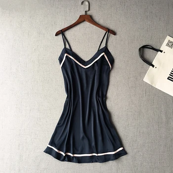 dark blue sling Women's Sling Nightdress Summer Sexy Female Sleepwear Fashion Solid Ladies Home Clothes 2020 пижама new arrival
dark blue sling Women's Sling Nightdress Summer Sexy Female Sleepwear Fashion Solid Ladies Home Clothes 2020 пижама new arrival