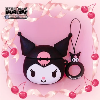 Cute Cartoon Kuromi Bluetooth Wireless Earphone Case For Apple AirPods 2 Silicone Case for Airpods Protective Cover 
Cute Cartoon Kuromi Bluetooth Wireless Earphone Case For Apple AirPods 2 Silicone Case for Airpods Protective Cover