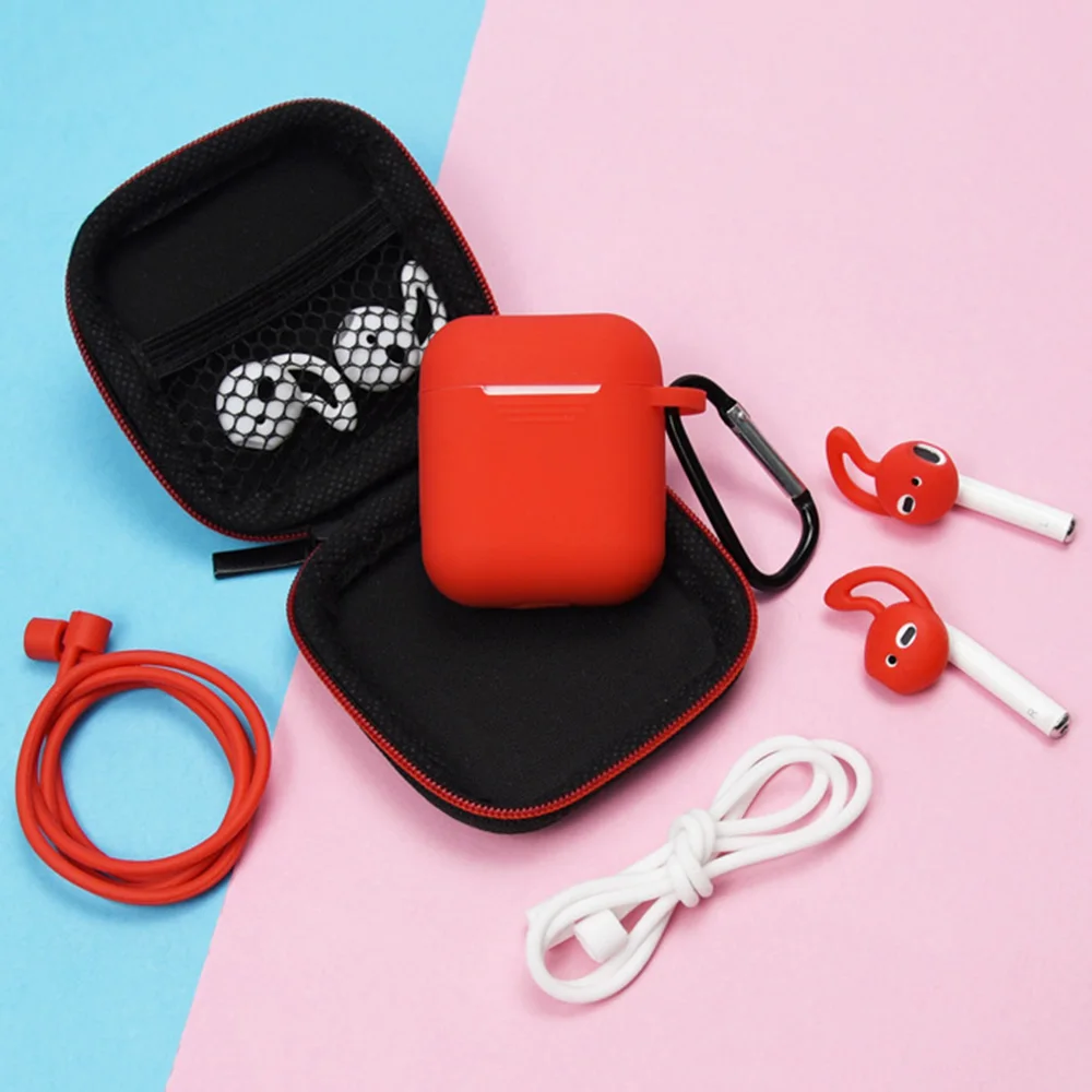 Silicone Shock Proof Earphone Case Protector Sleeve for AirPods 2nd with Anti-lost Rope Earbuds Headphone Bag 7-piece Set
Silicone Shock Proof Earphone Case Protector Sleeve for AirPods 2nd with Anti-lost Rope Earbuds Headphone Bag 7-piece Set
