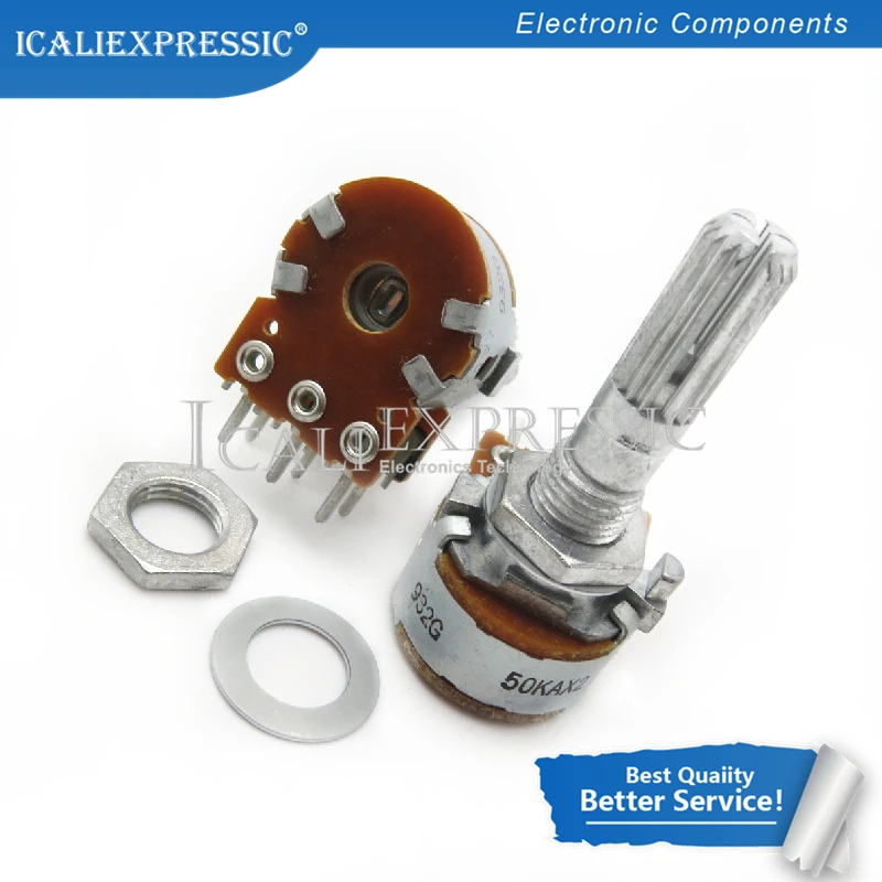 

1PCS Promotion Japan For ALPS 16 type double volume potentiometer A50K A100K 25MM flowers Alps In Stock CazenOveyi