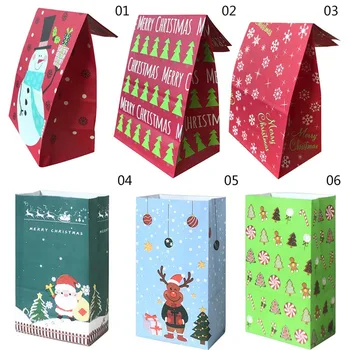 10pcs Open Top Stand Paper Bags Merry Christmas Tree Snowman Print Candy Bag For Holiday Gift Packaging Supplies Xmas Decoration
10pcs Open Top Stand Paper Bags Merry Christmas Tree Snowman Print Candy Bag For Holiday Gift Packaging Supplies Xmas Decoration
