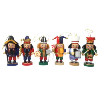 6pcs/set 10cm Nutcracker Figurine Doll Wooden Nutcracker Soldier Puppet Christmas Tree Pendant Desktop Shopwindow Ornaments 
6pcs/set 10cm Nutcracker Figurine Doll Wooden Nutcracker Soldier Puppet Christmas Tree Pendant Desktop Shopwindow Ornaments