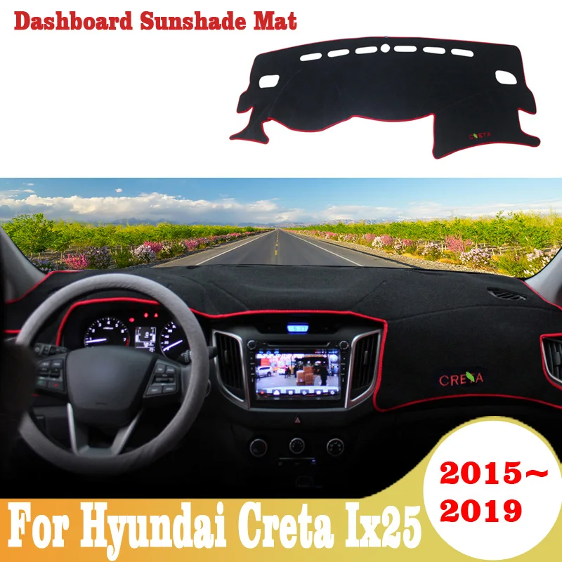 Для Hyundai Creta Ix25 2015 2019 подсветка приборной панели автомобиля Pad крышка платформы коврики аксессуары для