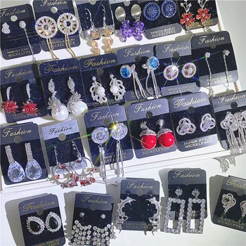 30 Pairs/lot luxury fashion women crystal style earring lot top quality zircon women wedding earring wholesale 201102-77
30 Pairs/lot luxury fashion women crystal style earring lot top quality zircon women wedding earring wholesale 201102-77