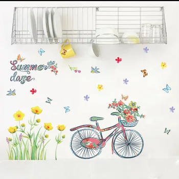 Pastoral Style Yellow Flower and Bicycle Summer Wall Stickers for Kids Room Living Room Bar Home Art Decoration Wall Decals PVC
Pastoral Style Yellow Flower and Bicycle Summer Wall Stickers for Kids Room Living Room Bar Home Art Decoration Wall Decals PVC