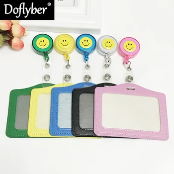 Smiling Face Badge Reel Horizontal Student Nurse Doctor PU Leather ID Name Card Holder Retractable 60cm Badge Clip
Smiling Face Badge Reel Horizontal Student Nurse Doctor PU Leather ID Name Card Holder Retractable 60cm Badge Clip