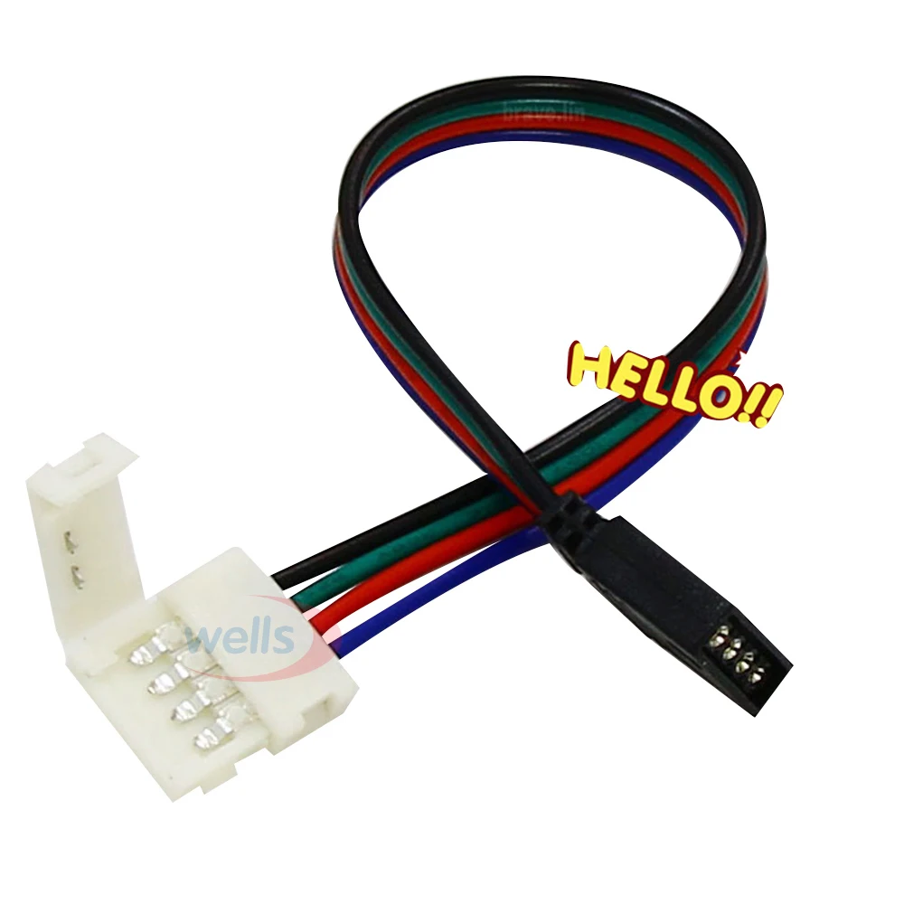 Free Shipping 5pcs No soldering 4PIN Cable PCB Board Wire to 4 Pin Female Adapter 10mm 5050 RGB LED Strip light connectors
Free Shipping 5pcs No soldering 4PIN Cable PCB Board Wire to 4 Pin Female Adapter 10mm 5050 RGB LED Strip light connectors