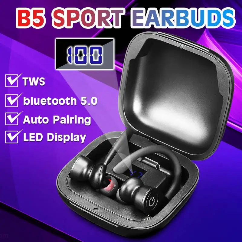 TWS bluetooth 5.0 Earphone 9D Stereo Wireless Headphones Led Display Earbuds Waterproof Noise Cancelling Headset With Microphone
TWS bluetooth 5.0 Earphone 9D Stereo Wireless Headphones Led Display Earbuds Waterproof Noise Cancelling Headset With Microphone