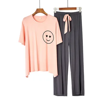 Pyjama Contrast Color Net Red Home Service Spring Summer Modal Pajamas Women's Thin Short-Sleeved Cool Trousers Two-Piece Suit
Pyjama Contrast Color Net Red Home Service Spring Summer Modal Pajamas Women's Thin Short-Sleeved Cool Trousers Two-Piece Suit