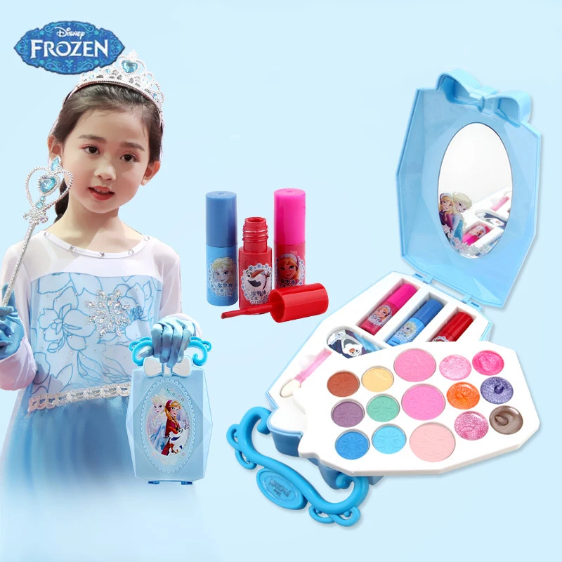 Frozen Disney Kids Makeup Princess Play Makeup Toys for Girl Girls Makeup Set Elsa Anna Lipstick Eye Shadow Nail Polish Sets 
Frozen Disney Kids Makeup Princess Play Makeup Toys for Girl Girls Makeup Set Elsa Anna Lipstick Eye Shadow Nail Polish Sets