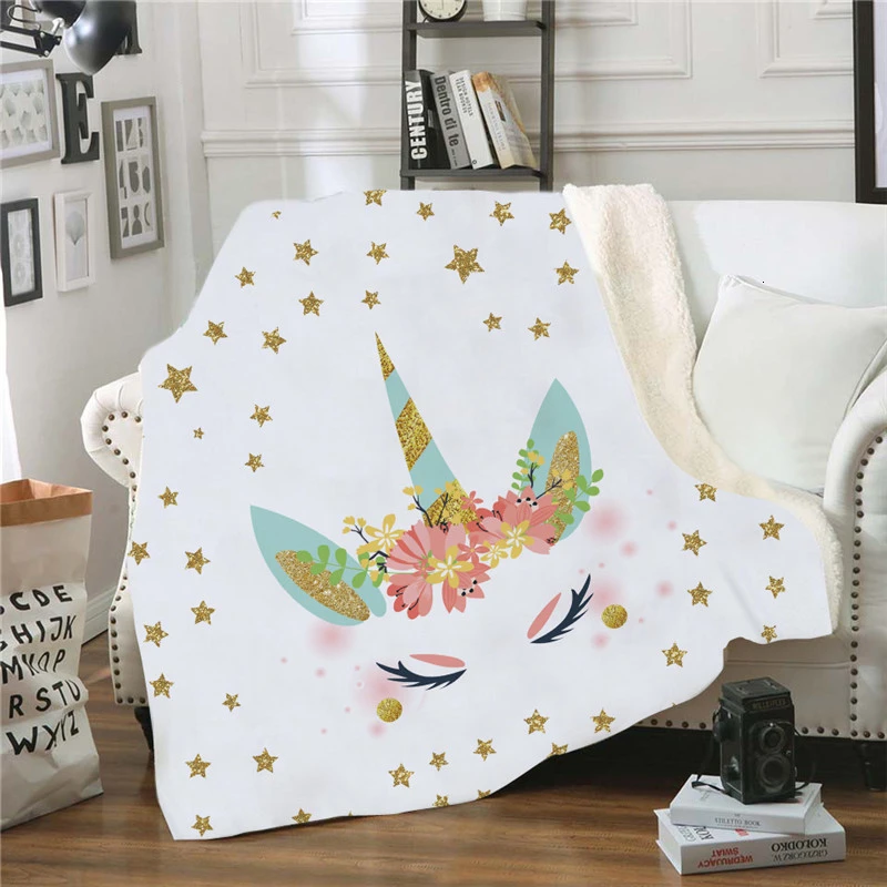 Unicorn Fluffy Throw Blankets Unicorn Fluffy Throw Blankets