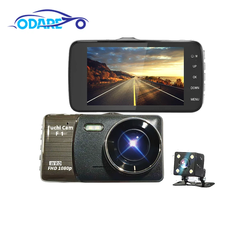 Фото Odare 4 Inch Car Camera Full HD DVR 1080P Dash Video Autoregistrator 170 Degree Night Vision Recorder G-sensor | Автомобили и