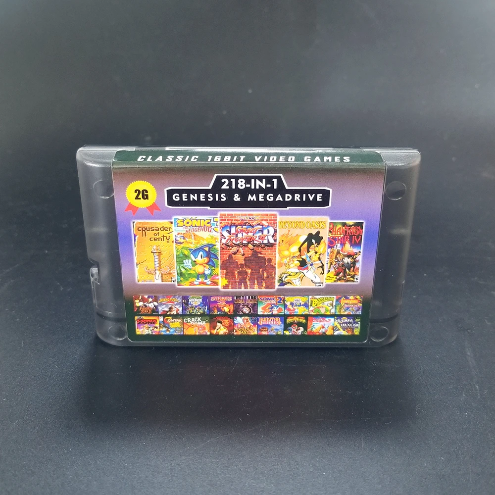 2G Game Card 218 in 1 Battery Save For Sega Genesis Megadrive Video Game Console with Phantasy Star II IV Crusader Of Centy Ooze
2G Game Card 218 in 1 Battery Save For Sega Genesis Megadrive Video Game Console with Phantasy Star II IV Crusader Of Centy Ooze