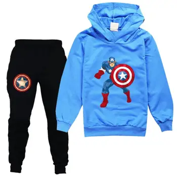Disney Captain America Cartoon Boys Suit Long sleeve hoodie + long pants two-piece Spring Autumn Clothing Set
Disney Captain America Cartoon Boys Suit Long sleeve hoodie + long pants two-piece Spring Autumn Clothing Set