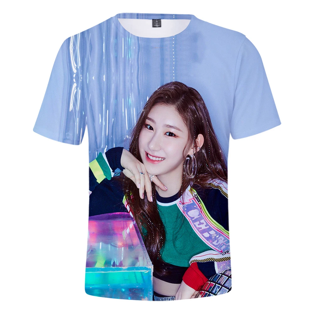 KPOP ITZY DALLA YEJI Lia RYUJIN CHAERYEONG YUNA Объёмный рисунок (3D-принт) футболка для мужчин/женская