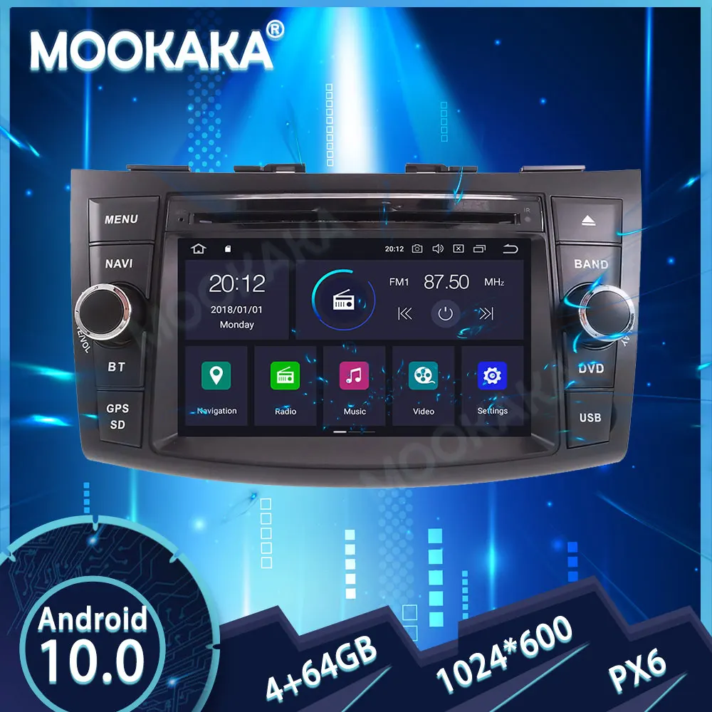 PX6 IPS Android 10.0 4+64G Car Multimedia Radio For Suzuki SWIFT 2011-2016 GPS Navigation Stereo Recorder Head Unit DSP Carplay
PX6 IPS Android 10.0 4+64G Car Multimedia Radio For Suzuki SWIFT 2011-2016 GPS Navigation Stereo Recorder Head Unit DSP Carplay