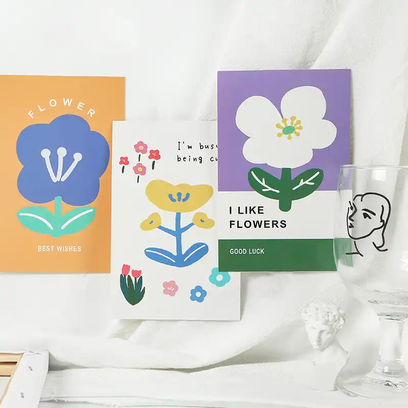 postcard diy scrapbook album creative gift message greeting card