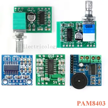 PAM8403 Amplifier Board Module Mini Class D DC 5V 2*3W Digital Power Audio 2 Channel 3W Volume Control USB Switch For Arduino
PAM8403 Amplifier Board Module Mini Class D DC 5V 2*3W Digital Power Audio 2 Channel 3W Volume Control USB Switch For Arduino
