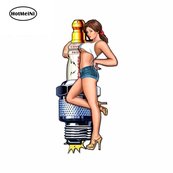 HotMeiNi 13cm x 6.1cm For Spark Plug Girl The Whole Body Car Sticker Personality The Whole Body Vinyl Decal Occlusion Scratch 
HotMeiNi 13cm x 6.1cm For Spark Plug Girl The Whole Body Car Sticker Personality The Whole Body Vinyl Decal Occlusion Scratch