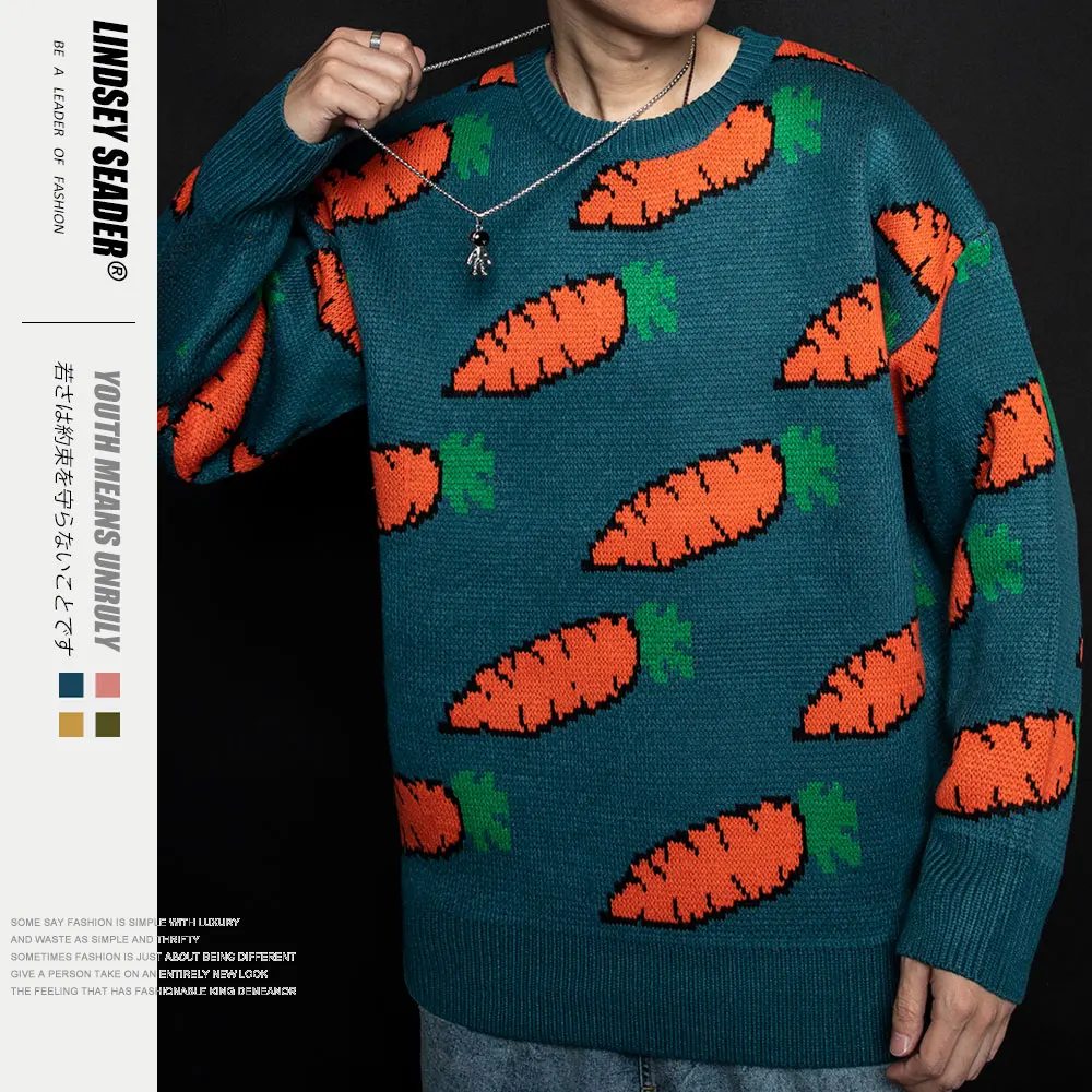 Lindsey Seader Carrot Printed Knitted Pullover Jumper Sweaters Streetwear Casual Long Sleeve Turtleneck Knitwear Sweater Men
Lindsey Seader Carrot Printed Knitted Pullover Jumper Sweaters Streetwear Casual Long Sleeve Turtleneck Knitwear Sweater Men
