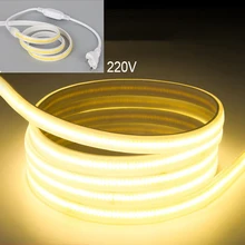 220V COB LED Strip Light IP67 Waterproof Super Bright 288LED/m Linear Lighting CRI 90 COB Led Tape Flexible Ribbon Home Decor
220V COB LED Strip Light IP67 Waterproof Super Bright 288LED/m Linear Lighting CRI 90 COB Led Tape Flexible Ribbon Home Decor