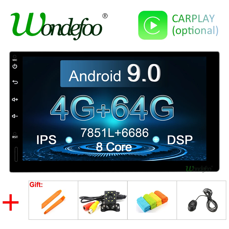 7" IPS screen Android 9.0 DSP 64G Car GPS PLAYER 2 DIN Universal Octa/Quad Core Radio Navigation Stereo WIFI CARPLAY BT no DVD
7" IPS screen Android 9.0 DSP 64G Car GPS PLAYER 2 DIN Universal Octa/Quad Core Radio Navigation Stereo WIFI CARPLAY BT no DVD