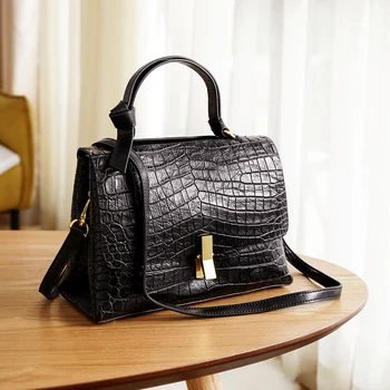 WOONAM Women Fashion Handbag Top Hide Genuine Calf Leather in Alligator Pattern Top Handle Bag WB1080
WOONAM Women Fashion Handbag Top Hide Genuine Calf Leather in Alligator Pattern Top Handle Bag WB1080