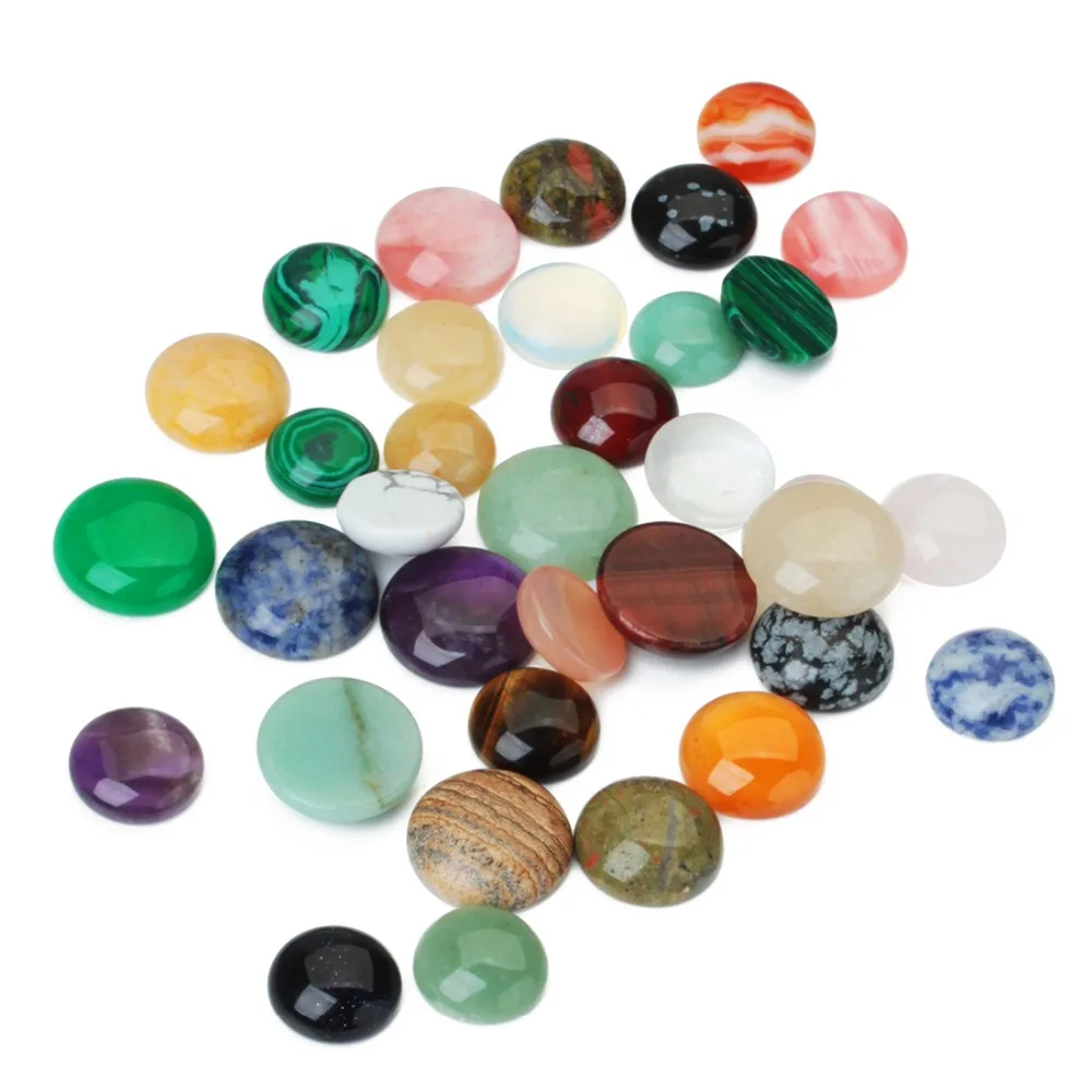10PCS Natural Stone Cabochons 6/8/10/12mm Mixed Color Cabochon Round Flat Back Spacers For DIY Ring Jewelry Making Supplies
10PCS Natural Stone Cabochons 6/8/10/12mm Mixed Color Cabochon Round Flat Back Spacers For DIY Ring Jewelry Making Supplies