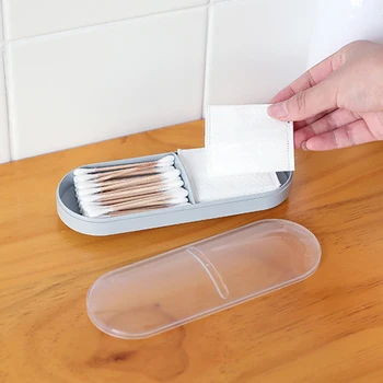 New Cotton Pad Swab two grid Dust-proof storage box Portable travel Holder Transparent Stick Cosmetic Makeup Organizer Case 
New Cotton Pad Swab two grid Dust-proof storage box Portable travel Holder Transparent Stick Cosmetic Makeup Organizer Case