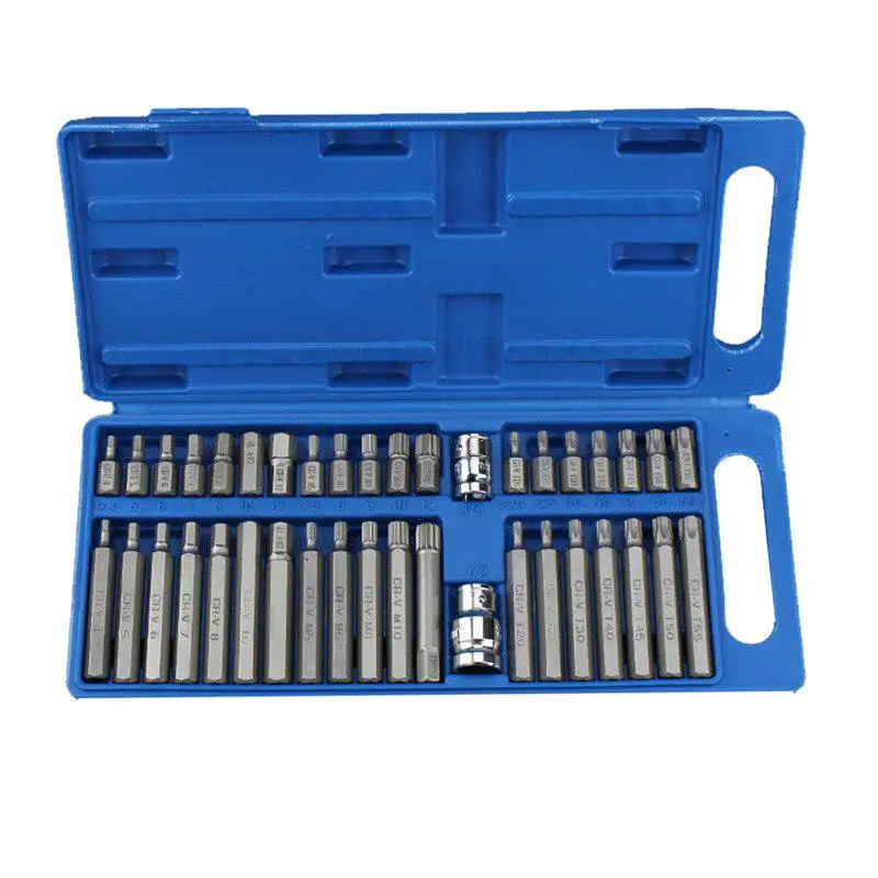 40PCS Screwdriver set Car Repair Toolbox Torx Star Spline Hex Allen Key Socket Bit Set 3/8 & 1/2 Drive Long Deep Car Accessories
40PCS Screwdriver set Car Repair Toolbox Torx Star Spline Hex Allen Key Socket Bit Set 3/8 & 1/2 Drive Long Deep Car Accessories