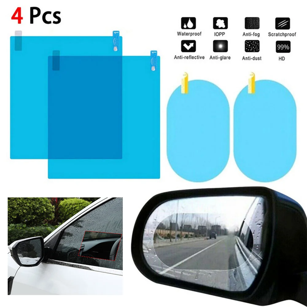 Фото 4pcs Car Rearview Mirror Protective Film Anti Fog Window Clear Rainproof Rear View Accessories | Автомобили и мотоциклы