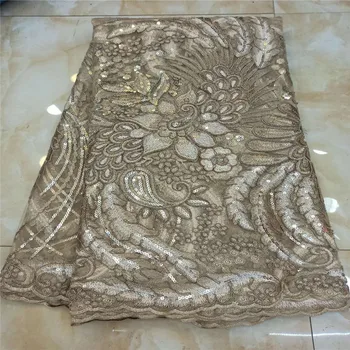 New Nigerian Embroidered Sequined Mesh Lace Fabric Bride Wedding Fabrics Sequins High-quality African Net Tulle Swiss Voile
New Nigerian Embroidered Sequined Mesh Lace Fabric Bride Wedding Fabrics Sequins High-quality African Net Tulle Swiss Voile