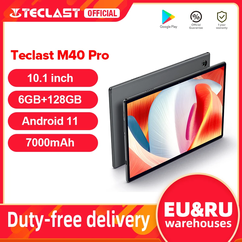 Teclast M40 Pro 10 1-дюймовый планшет с восьмиядерным процессором ОЗУ 6 ГБ ПЗУ 1 Android 11 |
