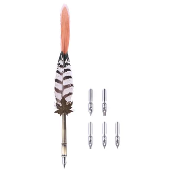 1pcs Beautiful Retro Creative Feather Pen Set Decor Pen Funny Pen for Wedding Store Party 
1pcs Beautiful Retro Creative Feather Pen Set Decor Pen Funny Pen for Wedding Store Party
