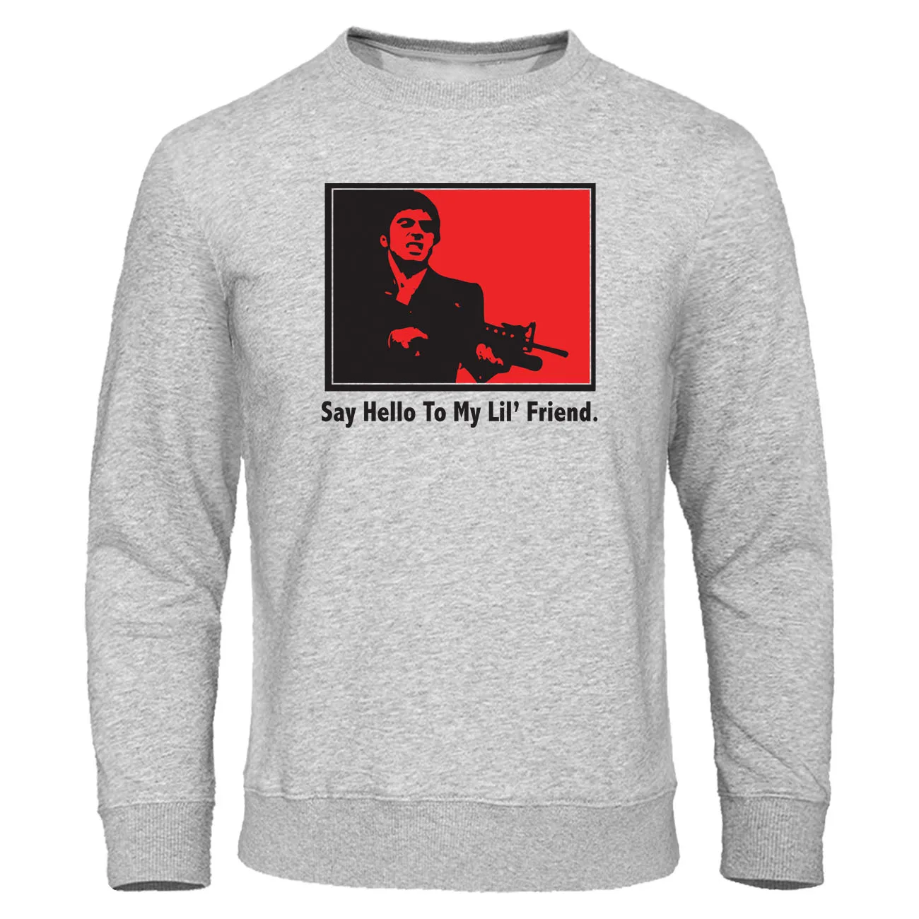 Say hello to my lil-friend толстовки с принтом Scarface Толстовка С Капюшоном Флисовая теплая