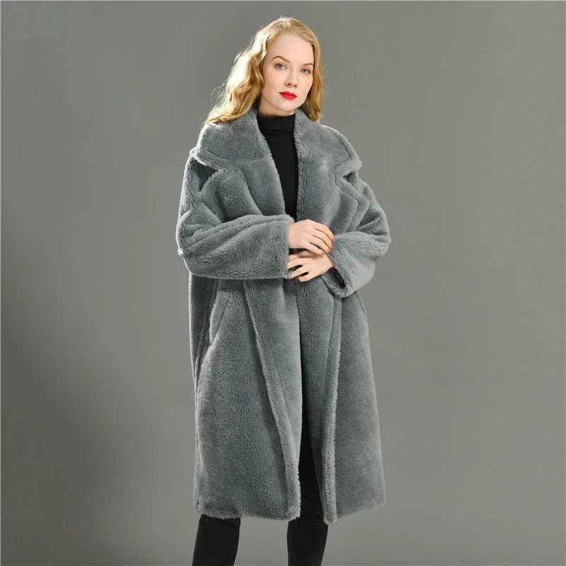 Женское повседневное пальто из 100% натуральной овчины куртка на осень и зиму с