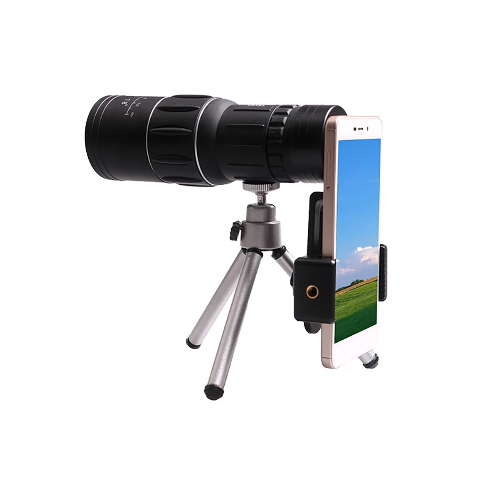 16x52 High Definition Monocular Telescope with Smartphone Holder Aluminum Tripod BAK4 Prism for Wildlife Bird Watching Hunting
16x52 High Definition Monocular Telescope with Smartphone Holder Aluminum Tripod BAK4 Prism for Wildlife Bird Watching Hunting
