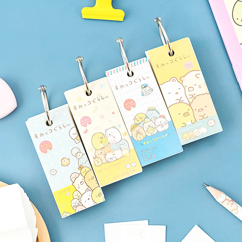 Mini Sumikko Gurashi Notebook Kawaii Ring Buckle Blank Word Book Card Tearable Notepads Stationery gift memo pad school supply
Mini Sumikko Gurashi Notebook Kawaii Ring Buckle Blank Word Book Card Tearable Notepads Stationery gift memo pad school supply