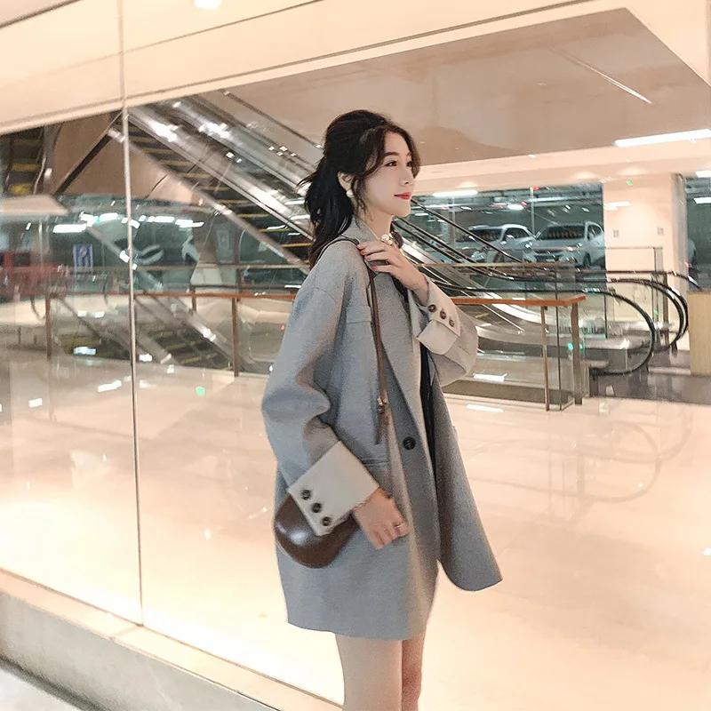 2020 Spring and Autumn New Style Graceful Small Suit Coat Female Sense of Design Non-mainstream Korean-style Vintage Hong Kong F
2020 Spring and Autumn New Style Graceful Small Suit Coat Female Sense of Design Non-mainstream Korean-style Vintage Hong Kong F