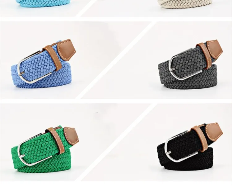 Bauhinia brand unisex 26 colors optional high quality elastic canvas belt casual stretch woven alloy pin buckle belt Bauhinia brand unisex 26 colors optional high quality elastic canvas belt casual stretch woven alloy pin buckle belt