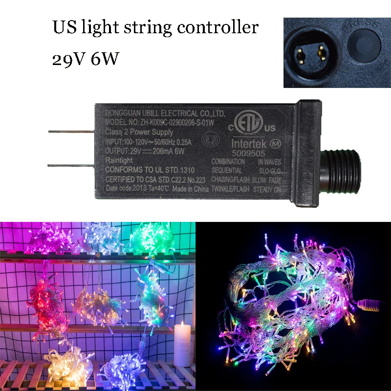 Power adapter 29V 6W always bright/flashing drive power LED driver US power adapter for string lights LED lights
Power adapter 29V 6W always bright/flashing drive power LED driver US power adapter for string lights LED lights
